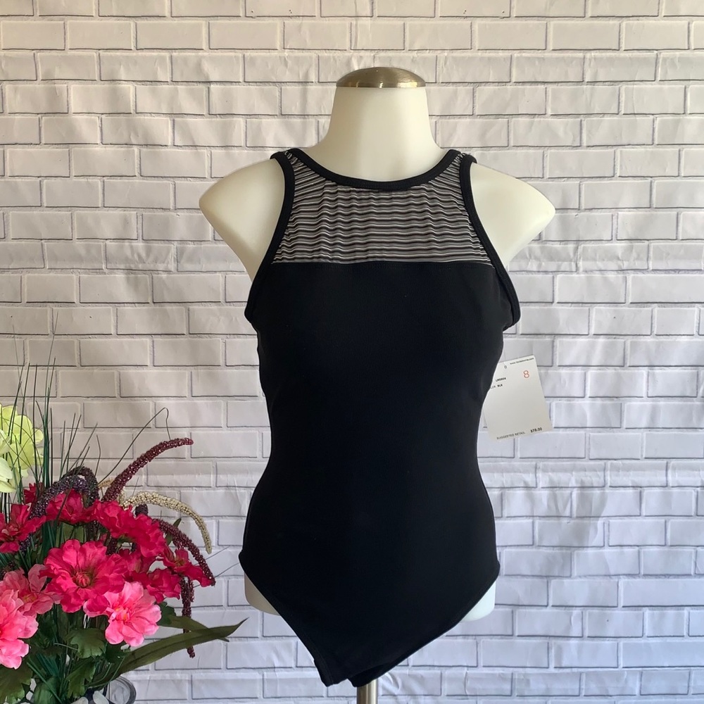 Liz Claiborne One Piece Swimsuit Black Size 8